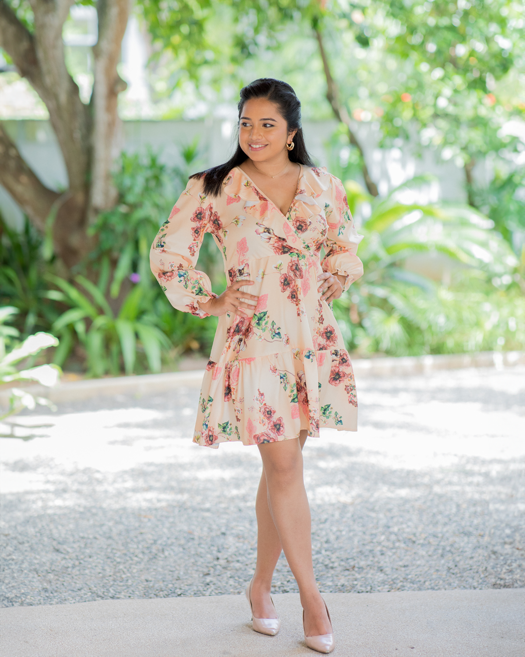 Romaine Cross Over Detailed Dress