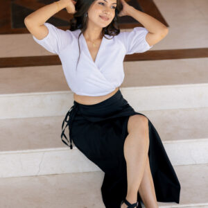 Alternative view of Fiona Cross-Over White Top