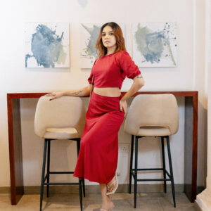 Colette Red Cotton Top