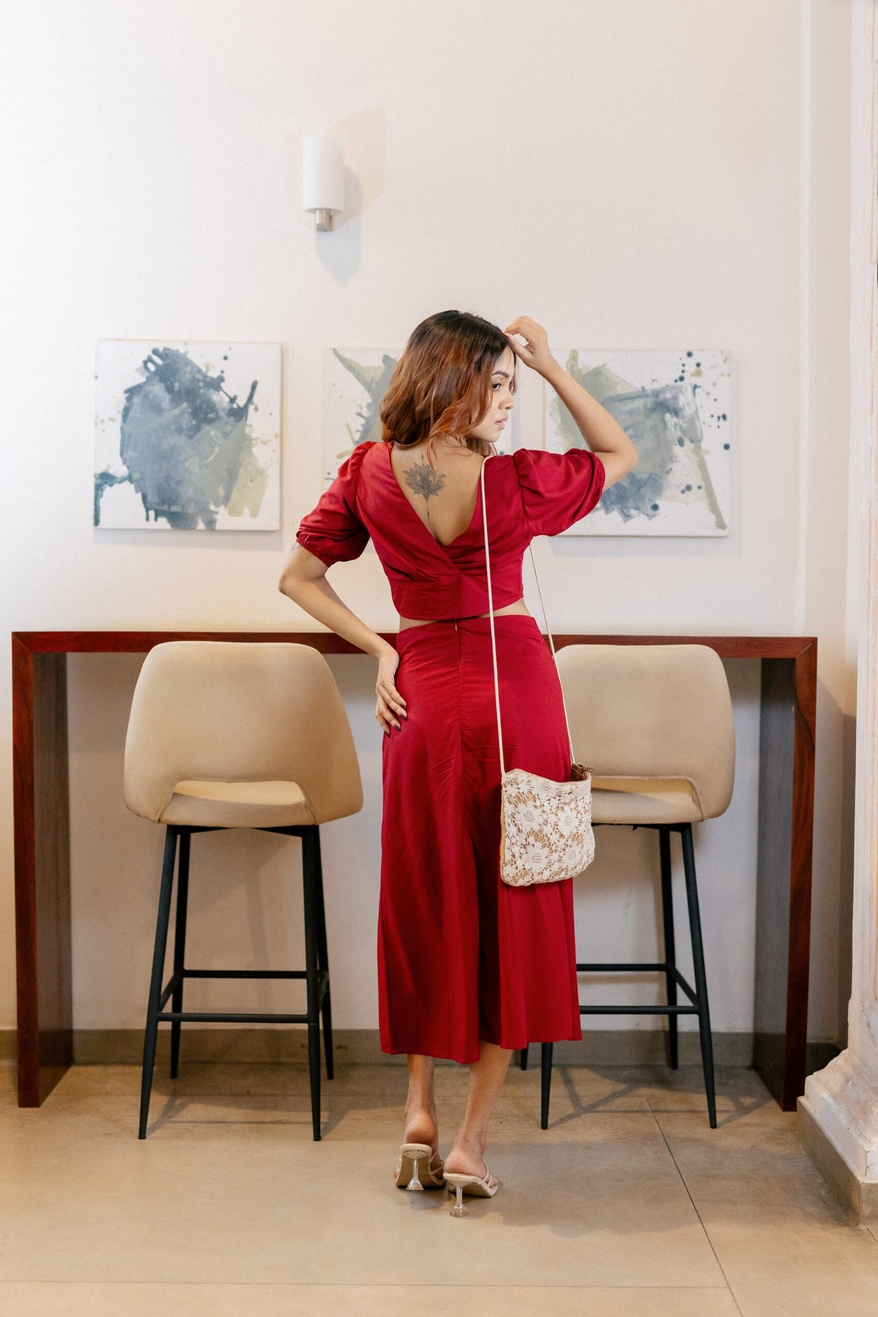 Colette Red Cotton Top - Image 5